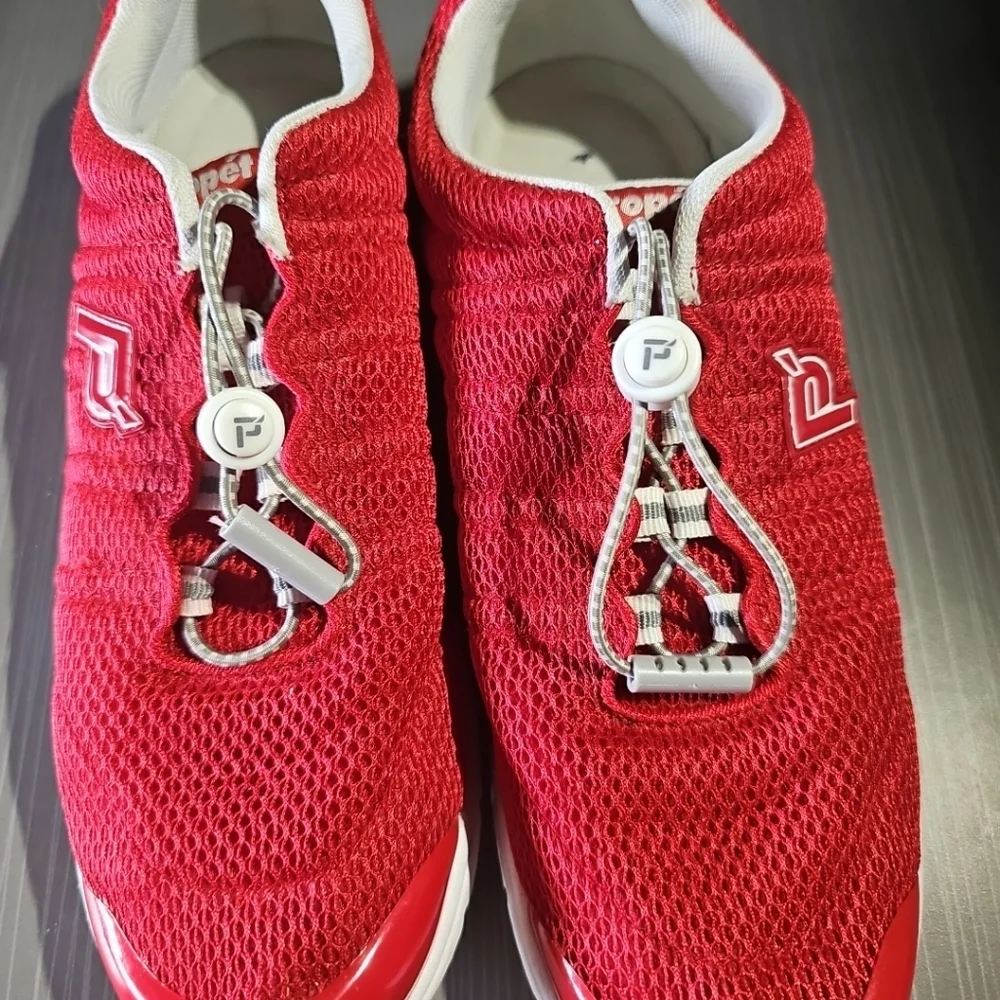 Propet Travel Walker II Women’s 11N(AA) Mesh Comfort Sneakers Red W3239 PreOwned